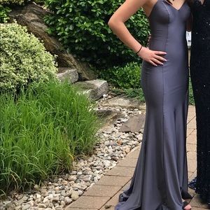 Gray long dress, private collection